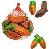 18-Count Easter Milk Chocolate Carrots Mesh Bags, Double Crisp Parsnip Pete's Bunny Treats, Individually Wrapped Foils, Kosher Certified Dairy, 3.35