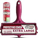Metkix Large Lint Roller 6.3" with Extra Refill -120 Sticky Sheets, Protective Cover Design, Big Lint Roller for Pet Hair, Furniture, Bed, Couch
