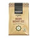 Authentic Organic Brown Basmati Rice by Khazana in 10 lb Bag - Aromatic and Flavorful Indian Grain - Non-GMO, Gluten Free, Kosher, Cholesterol Free