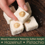 Turkish Delights Candy Gift Box - Hazelnut and Pistachio Turkish Delight, Soft Sultana Lokum Candy, Traditional Turkish Food Sweet, 17.6 oz (500g)