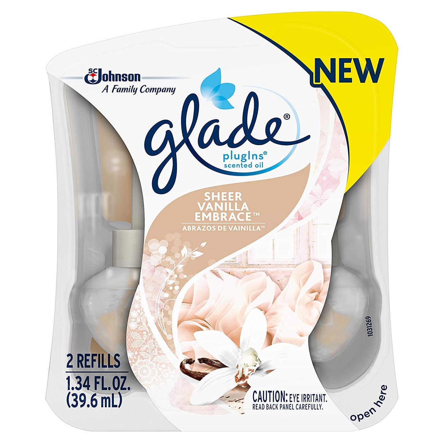 Glade Plugins Refills Sheer Vanilla Embrace 1.34 FL OZ, 2 CT (Pack - 6)