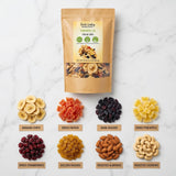 Taste Valley Tropical Trail Mix - Banana Chips, Papaya, Pineapple, Cranberries, Almonds & Cashews - Healthy Fruit & Nut Snack Mix, 24 oz Resealable