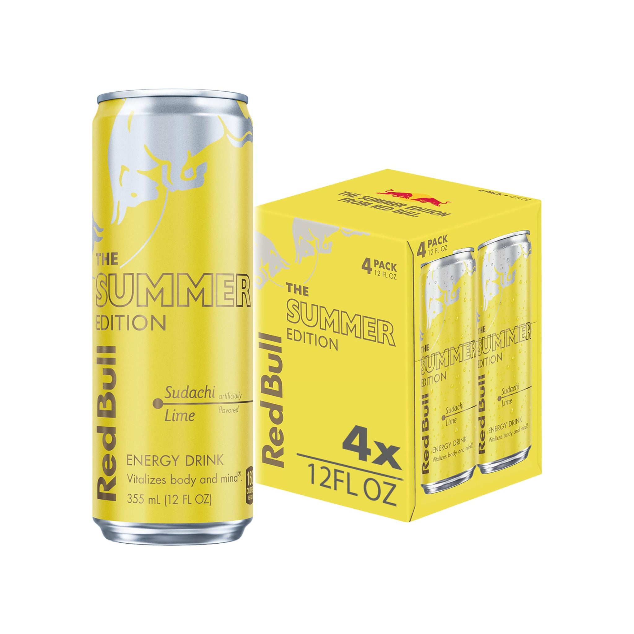 Red Bull Summer Edition Energy Drink, 114mg Caffeine, Taurine & B Vitamins, 12oz. 4 Pack