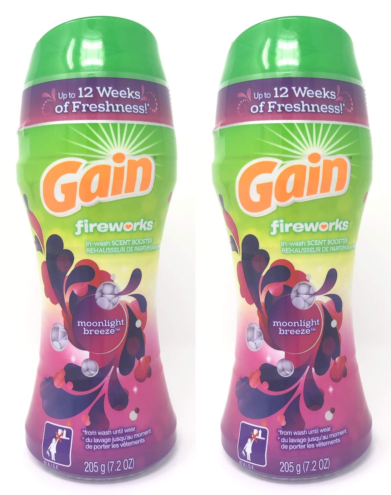 Gain Fireworks in-Wash Scent Booster Beads, Moonlight Breeze, 7.2 oz (Pack of 2)