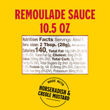Remoulade Sauce - 10.5 oz Bottle, Authentic Louisiana Creole Dressing with Horseradish Spices for Shrimp Crab Cakes Salads, Creamy Tangy Flavor