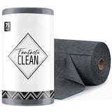 Fantasticlean Microfiber Cleaning Cloth Roll -75 Pack, Tear Away Microfiber Towels, 12" x 12", Reusable, Washable, Scratch Free, Ultra Absorbent