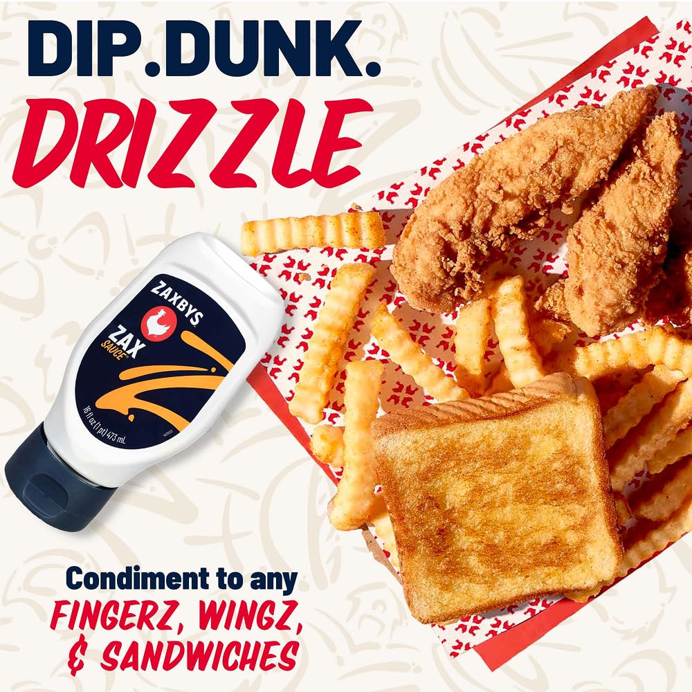 Zaxbys Zax Sauce - Special Dipping Sauce for Chicken, Burgers, French Fries, Wings, Sandwich, & More, Creamy & Smoky Aioli with Pepper, Secret Recipe