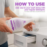 POOPH® Laundry - 32oz Bottle (16 Loads) - Eliminates The Toughest Odors in a One Wash - With No Fragrances. Just Add 2oz With Laundry Detergent - No