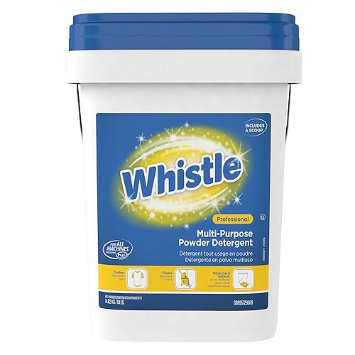 Diversey Whistle Multi-Purpose Laundry Detergent for Regular & High-Efficiency (HE) Machines, Commercial Bulk Fabric & Floor Cleaner, Powder