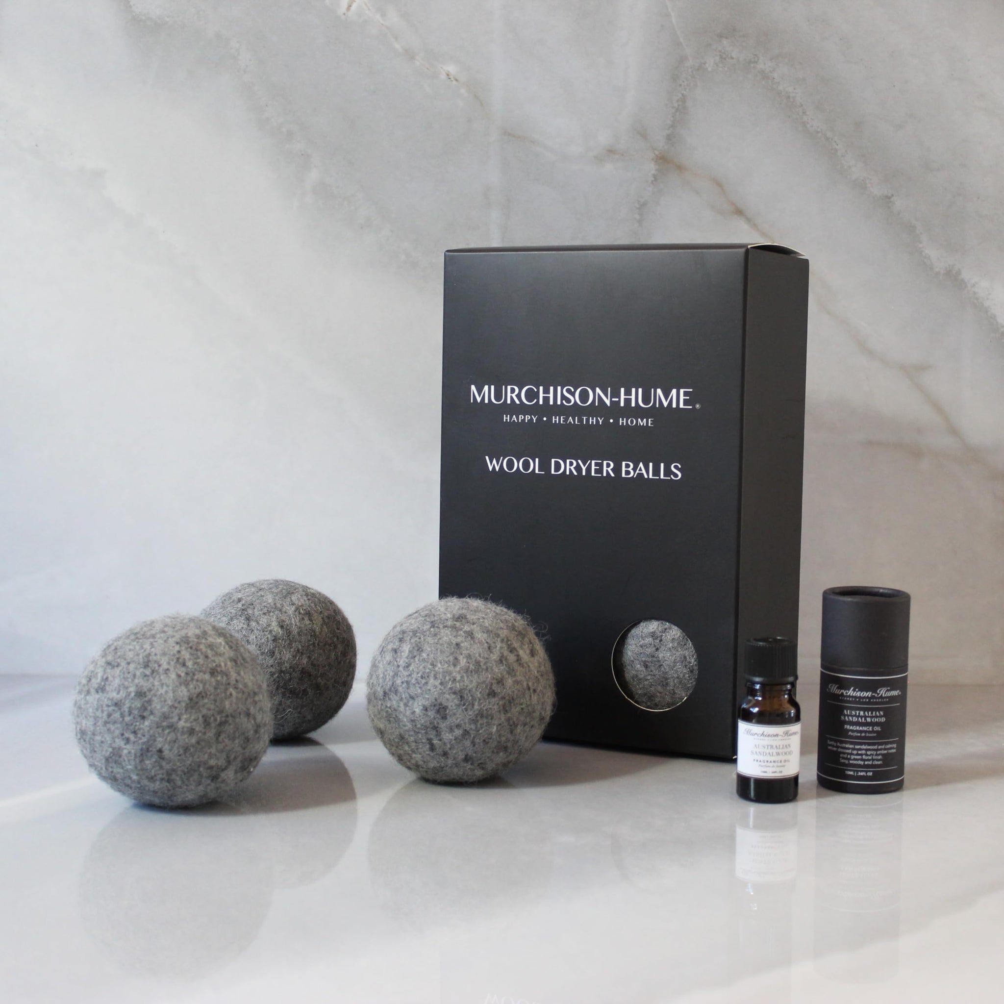 Murchison-Hume Wool Dryer Balls - 100% New Zealand Wool, Natural Fabric Softener, Reduces Drying Time, Eco-Friendly & Reusable - Set of 6