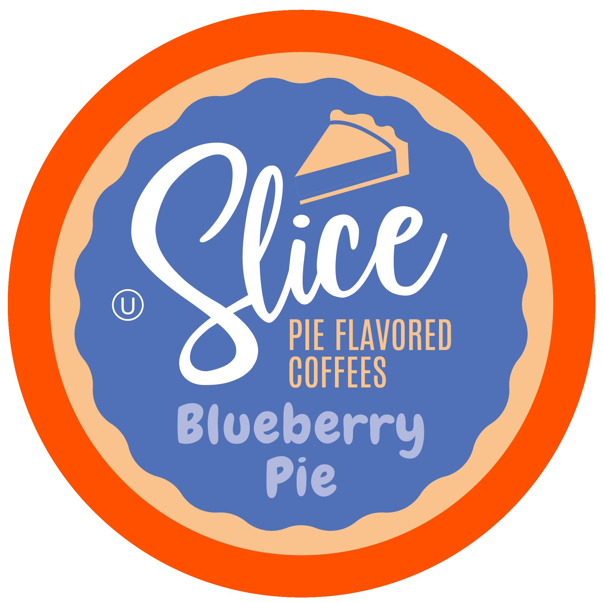 Slice Coffee Blueberry Flavored Coffee Pie for Keurig K Cup Brewers, Blueberry Pie, 40 Count