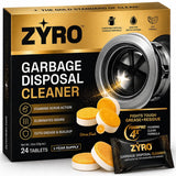 Garbage Disposal Cleaner and Deodorizer | 24 Pack | Kitchen Sink Cleaner Tablets | Eliminates Odor | Fights Grease & Buildup | Foaming Scrub Action |