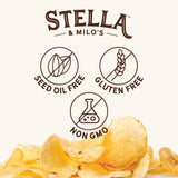 Stella & Milo's Kettle Cooked Beef Tallow Potato Chips, Seed Oil Free Chips Made with Grass Fed Beef Tallow, Original Flavor, 5 oz 2-pack
