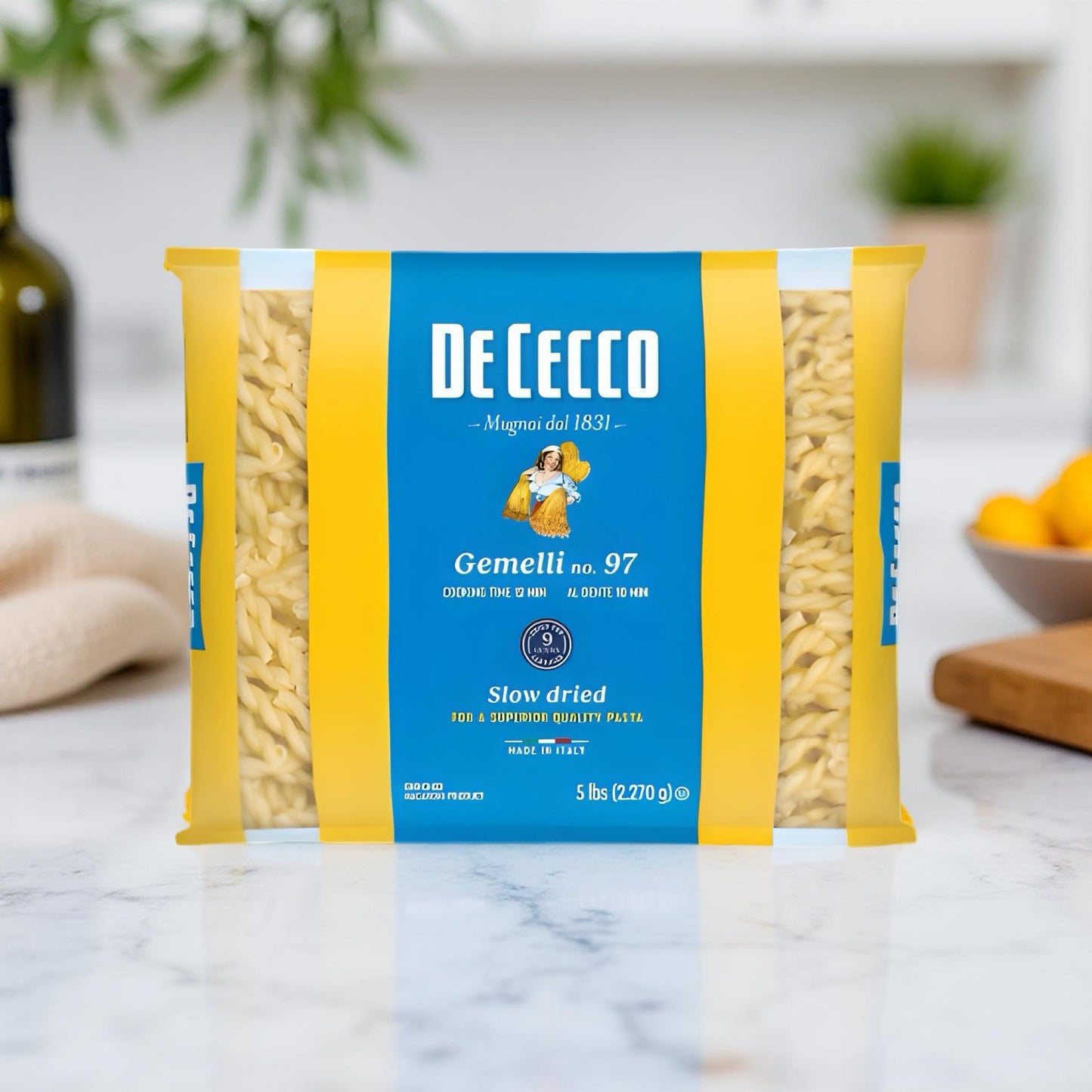 De Cecco Semolina Pasta, Gemelli No.97, 5 Pound (Pack of 4)