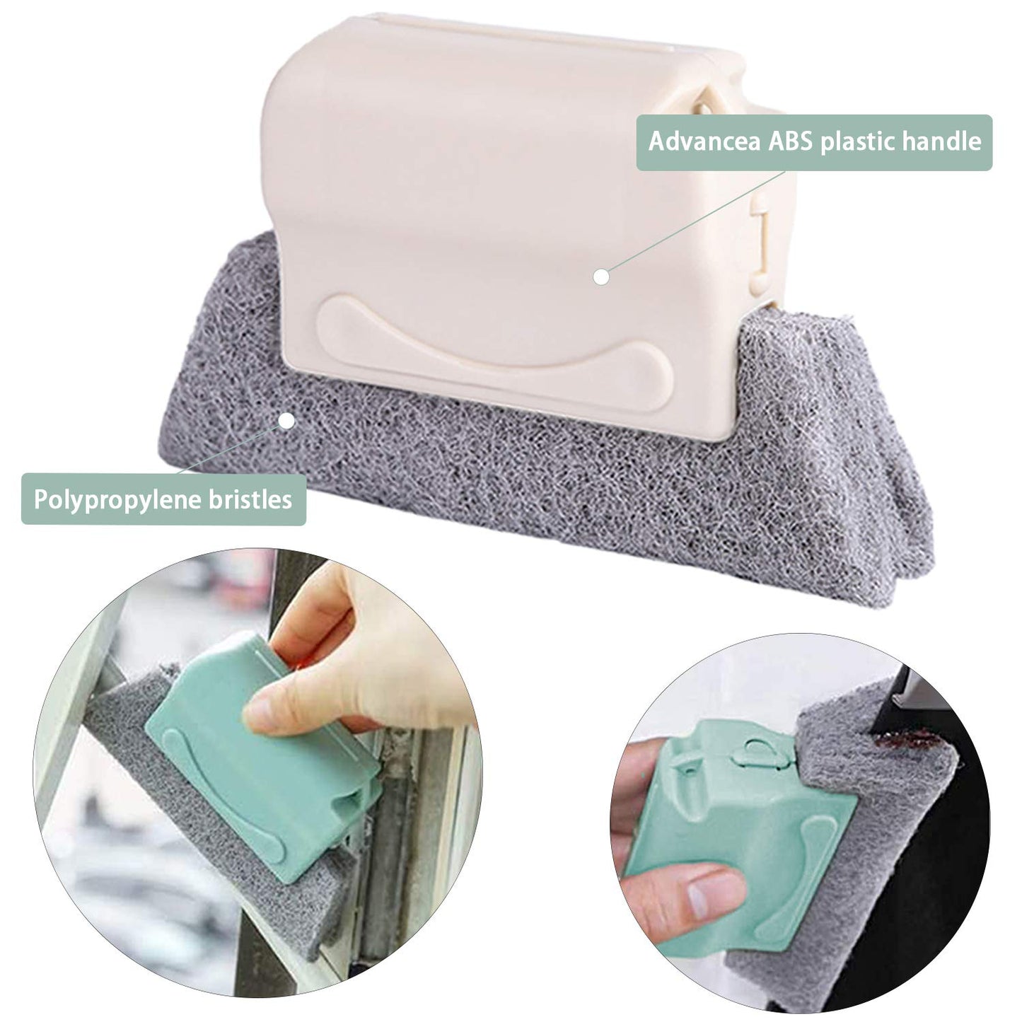 8 Pcs Hand-held Groove Gap Cleaning Tools,Door Window Track Cleaning Tools Groove Corner Crevice Cleaning Brushes for Sliding Door/Tile