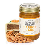Big Spoon Roasters Carrot Cake Almond Butter With Sea Salt - Keto Friendly, Low Sugar Almond Butter - Crunchy & Bee-Friendly Almonds - Gourmet, Vegan