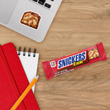 SNICKERS Xtreme Peanut and Caramel Chocolate Extra Peanuts, Extra Caramel Candy Bar, 1.55 Oz Single Bar, 24 Count