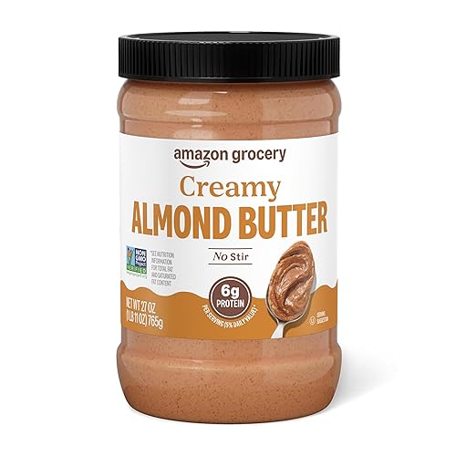 Amazon Grocery, Creamy Almond Butter, 27 Oz