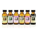 Bakto Flavors Natural Floral Flavors Plus Collection, Set of 6 - Bergamot, Passionfruit, Jasmine, Lavender, Rose, Vanilla