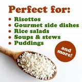 Food to Live Organic Carnaroli Rice, 1.5 Pounds - Premium Italian Risotto Rice, Ideal for Creamy Risottos and Gourmet Cooking, Non-GMO, Vegan, Kosher, Bulk