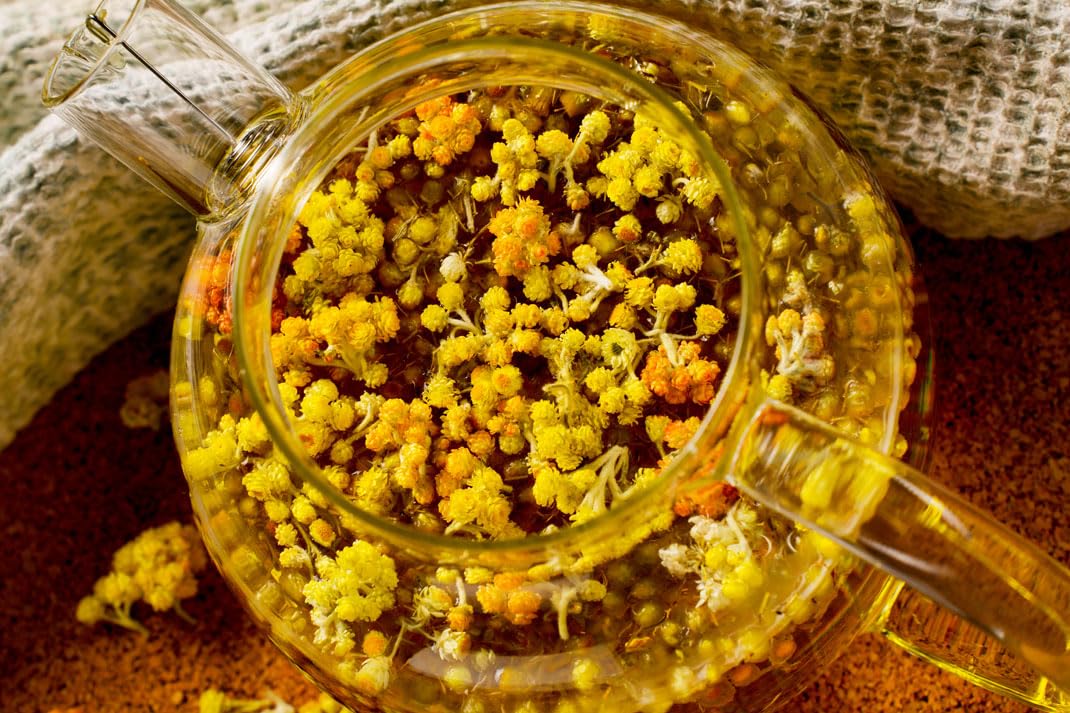 Immortelle (Helichrysum Graveolens) 2 OZ (57g) Loose Herbal Tea | Wild-Harvested from the Mountains of Armenia | Naturally Sourced with Rich Aroma