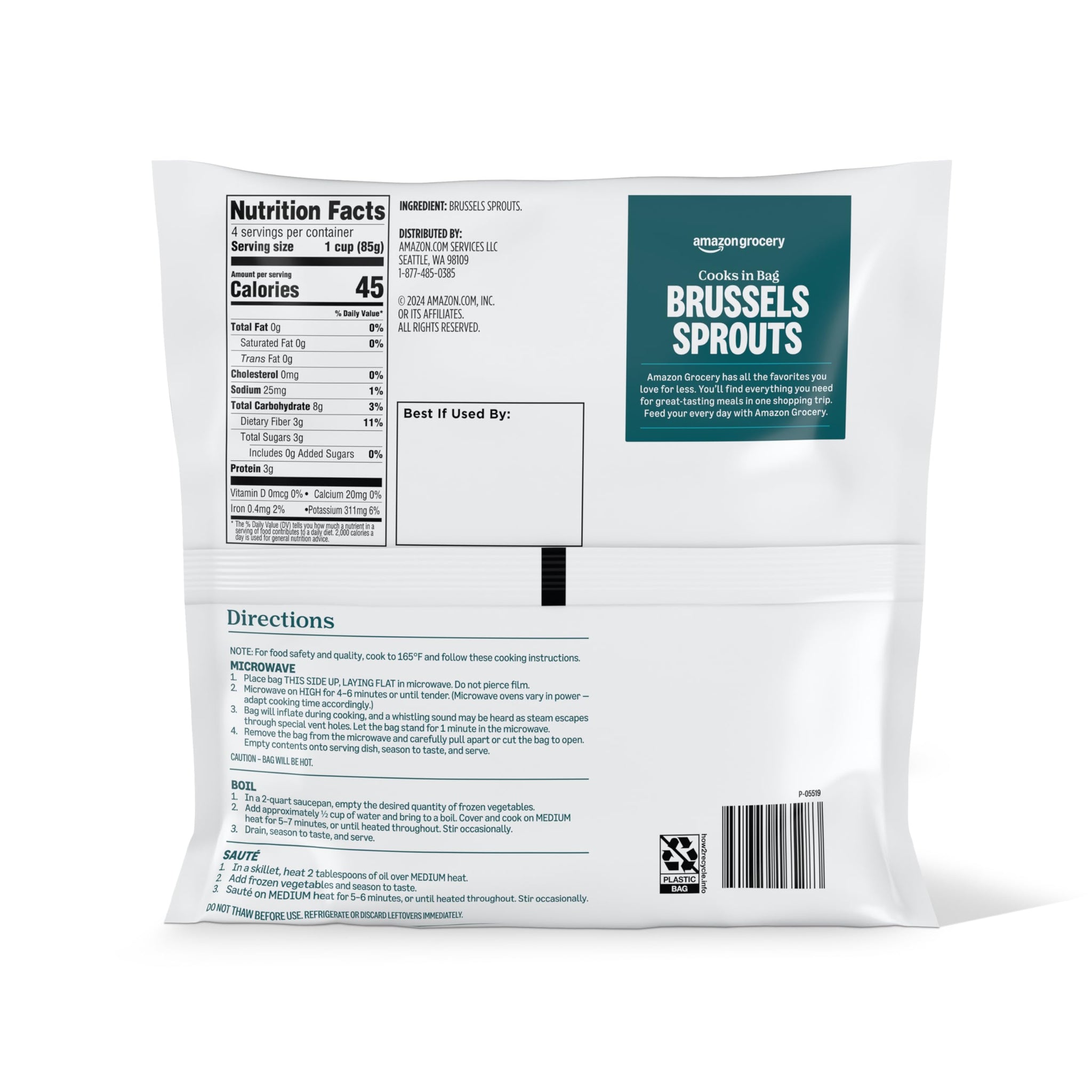 Amazon Grocery, Brussels Sprouts, 12 oz, Frozen (Previously Happy Belly, Packaging May Vary)