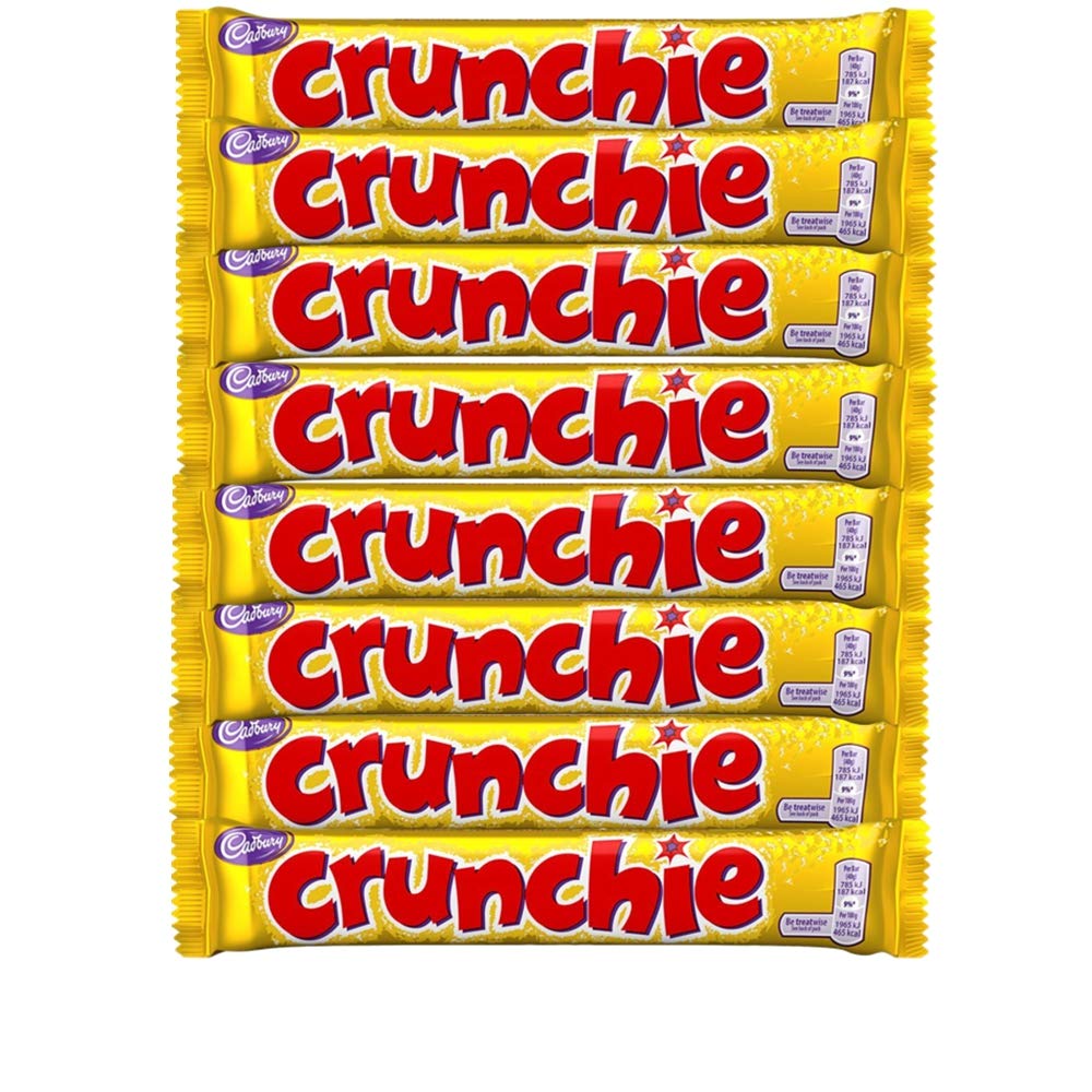 Cadburys Crunchie Bars | Total 8 bars of British Chocolate Candy - Cadbury Crunchie