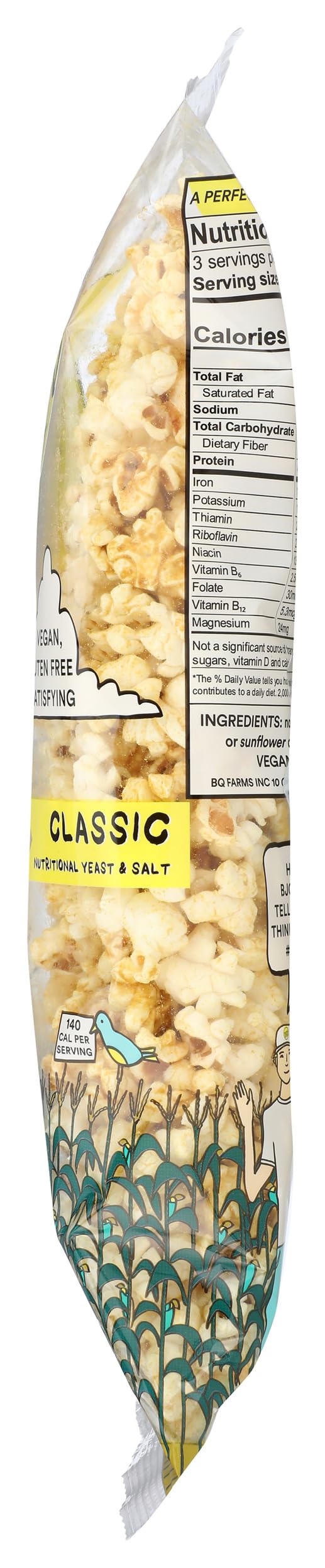 Bjornqorn, Popcorn Sun Popped Classic, 3 Ounce