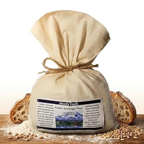 Bounty Foods Montana Sourdough Starter Set - 16 oz Artisan Bread Kit in Western-Style Burlap Bag - Wild Yeast Culture for Rustic Flavor