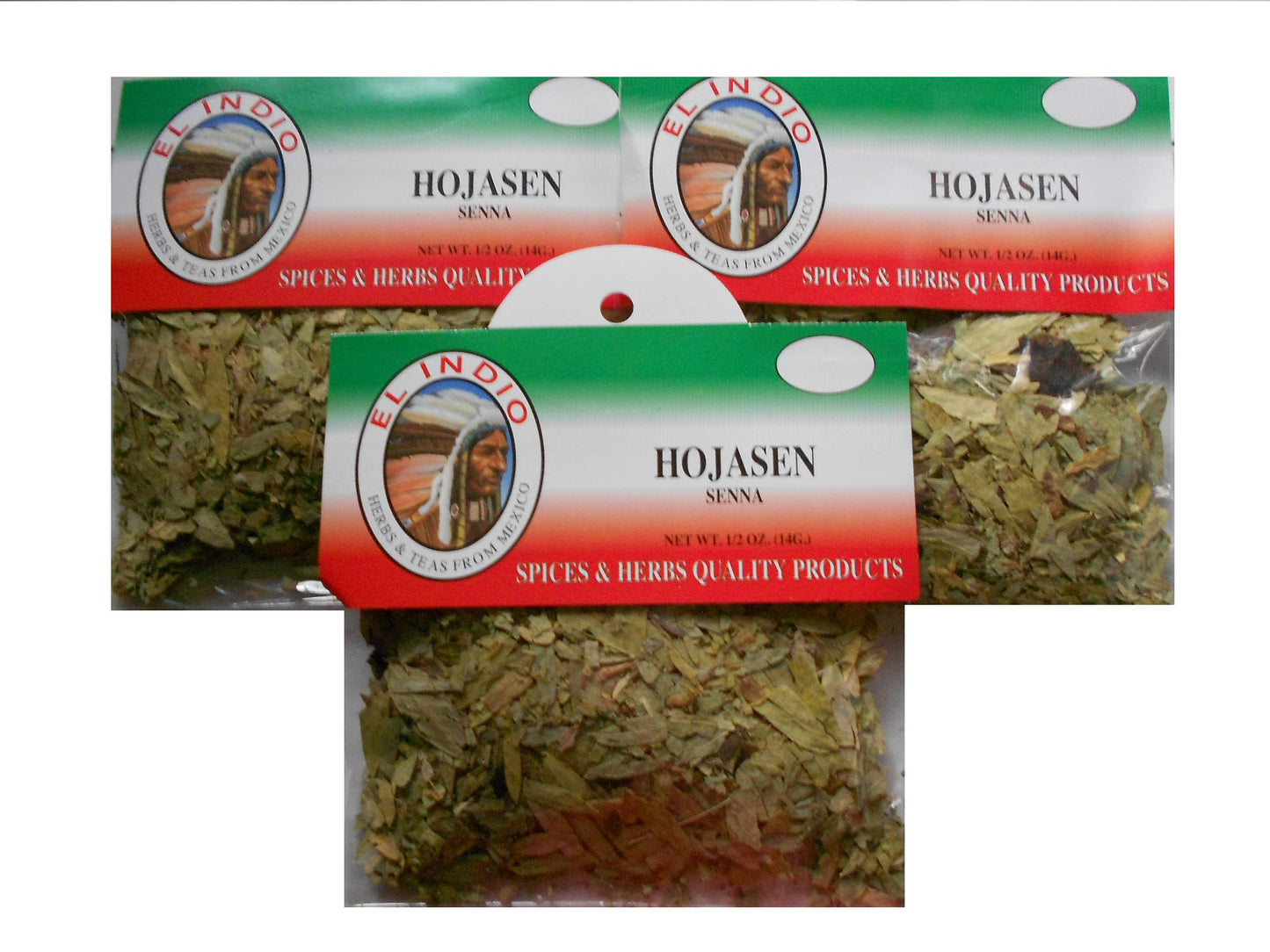 Hoja Sen (Senna) Net Wt 1/2oz (14gr) 3-Pack