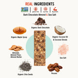 Taos Bakes - Snack Bars - Dark Chocolate Almond + Sea Salt - Protein Bars - 8g of Protein, High Fiber, Vegan, Gluten Free, & Non-GMO - Healthy Snacks