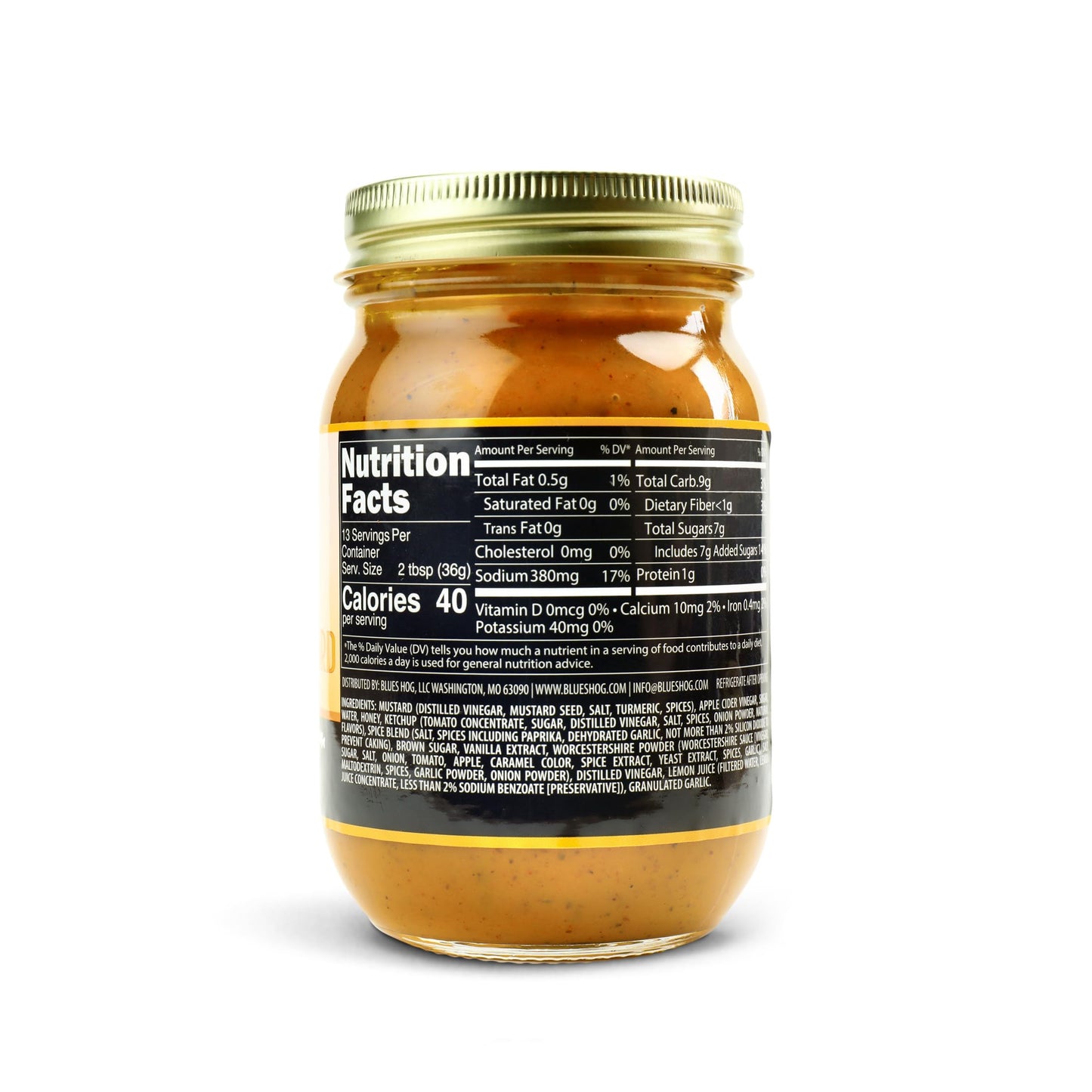 Blues Hog Honey Mustard Sauce, Sweet Honey & Zesty Mustard Gourmet BBQ Sauce Gluten-Free, Made in the USA, 18 oz