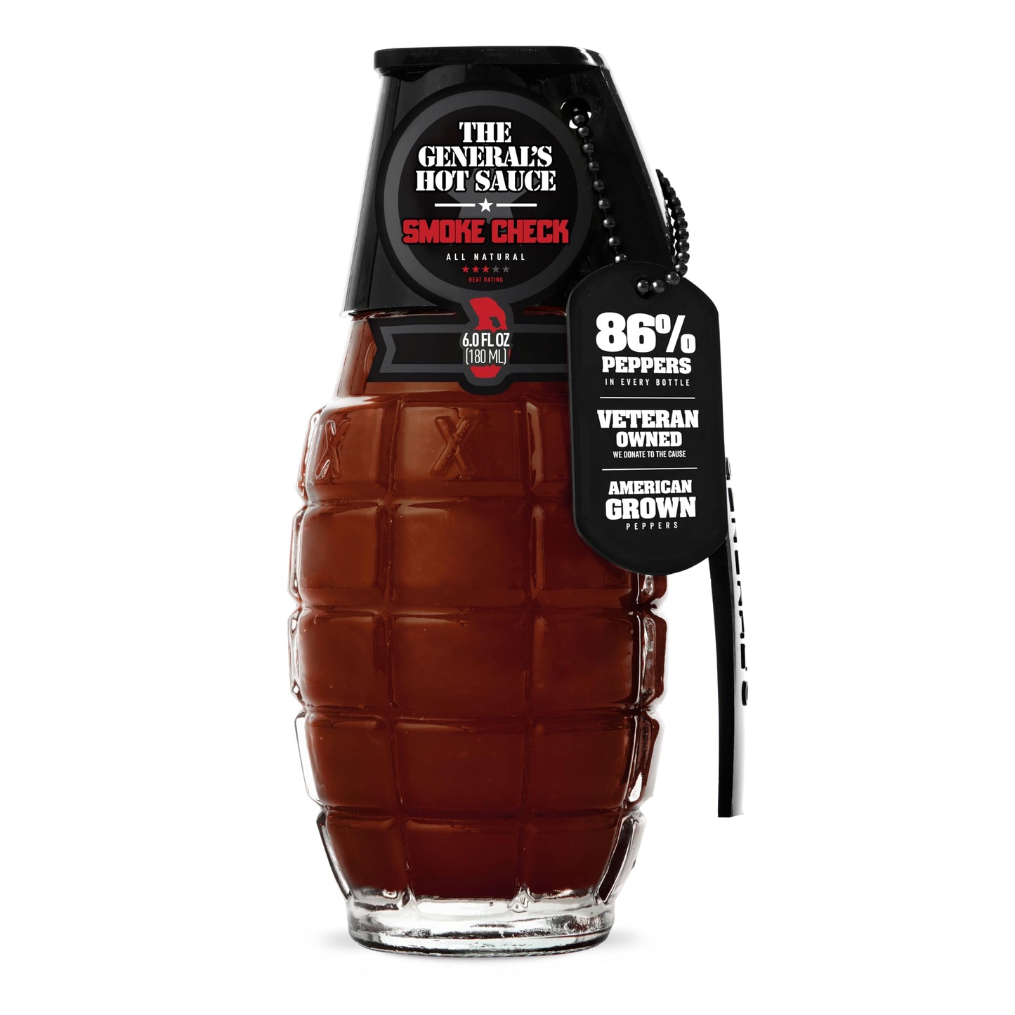 The General's Hot Sauce, Smoke Check, 3/5 Heat Rating, 6 oz