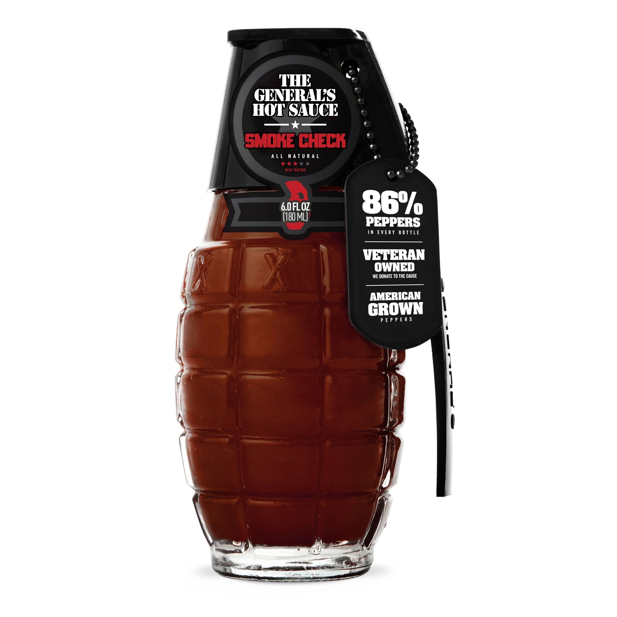 The General's Hot Sauce, Smoke Check, 3/5 Heat Rating, 6 oz