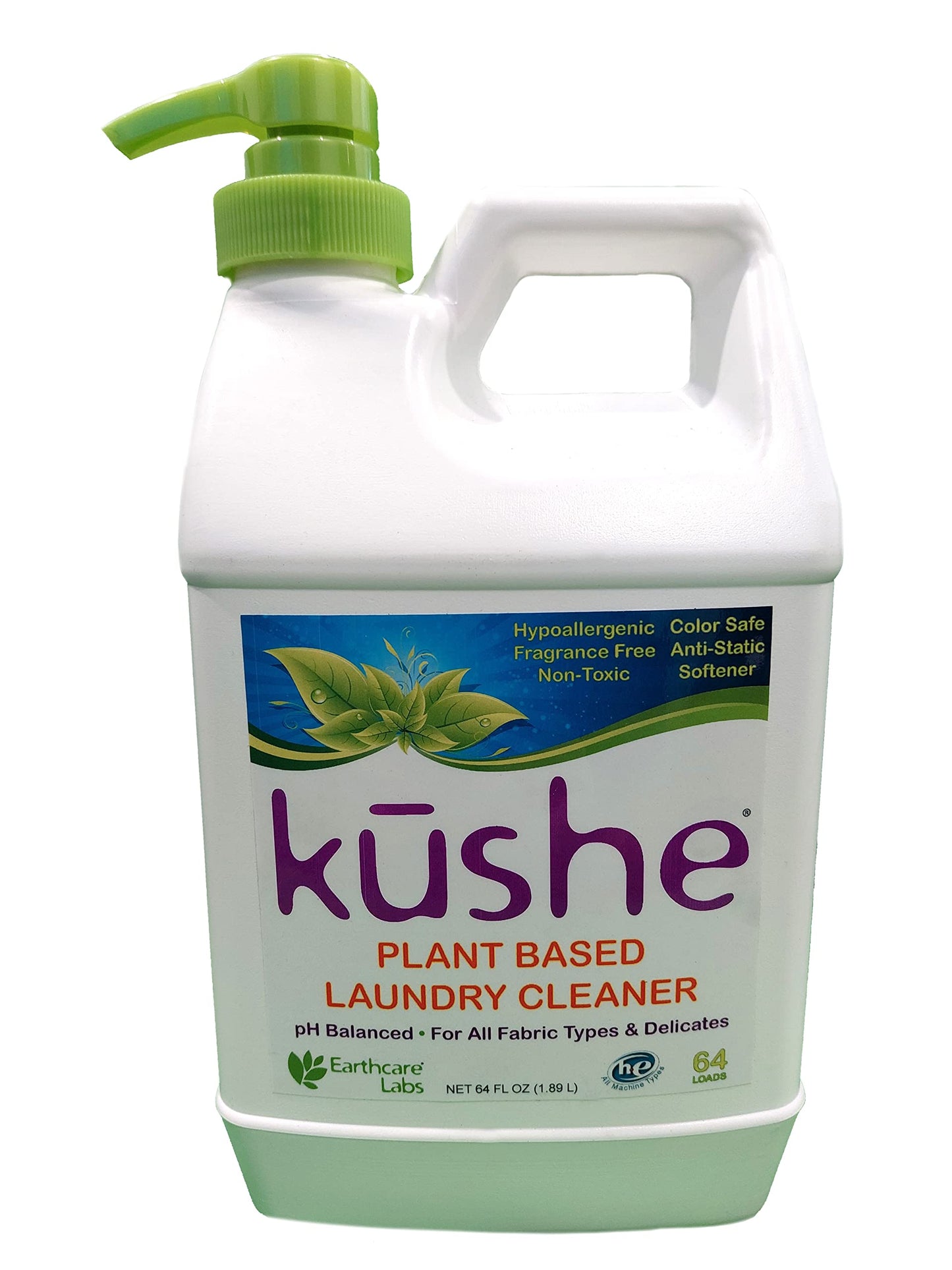 K?SHE Plant-Based Liquid Laundry Cleaner, Delicates, Anti-Static, Softener, Sensitive Skin | 64 Fl Oz