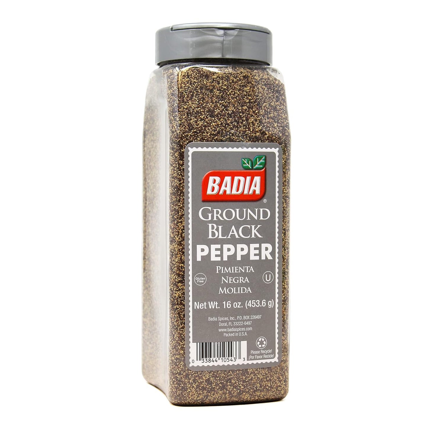 Badia Ground Black Pepper, 16 oz - Pure, Bold & Aromatic Spice for Cooking, Grilling & Seasoning