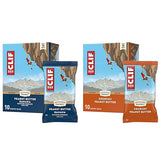 CLIF BAR - Energy Protein Bars - Crunchy Peanut Butter and Peanut Butter Banana with Dark Chocolate - Variety Pack - Made with Organic Oats - Energy