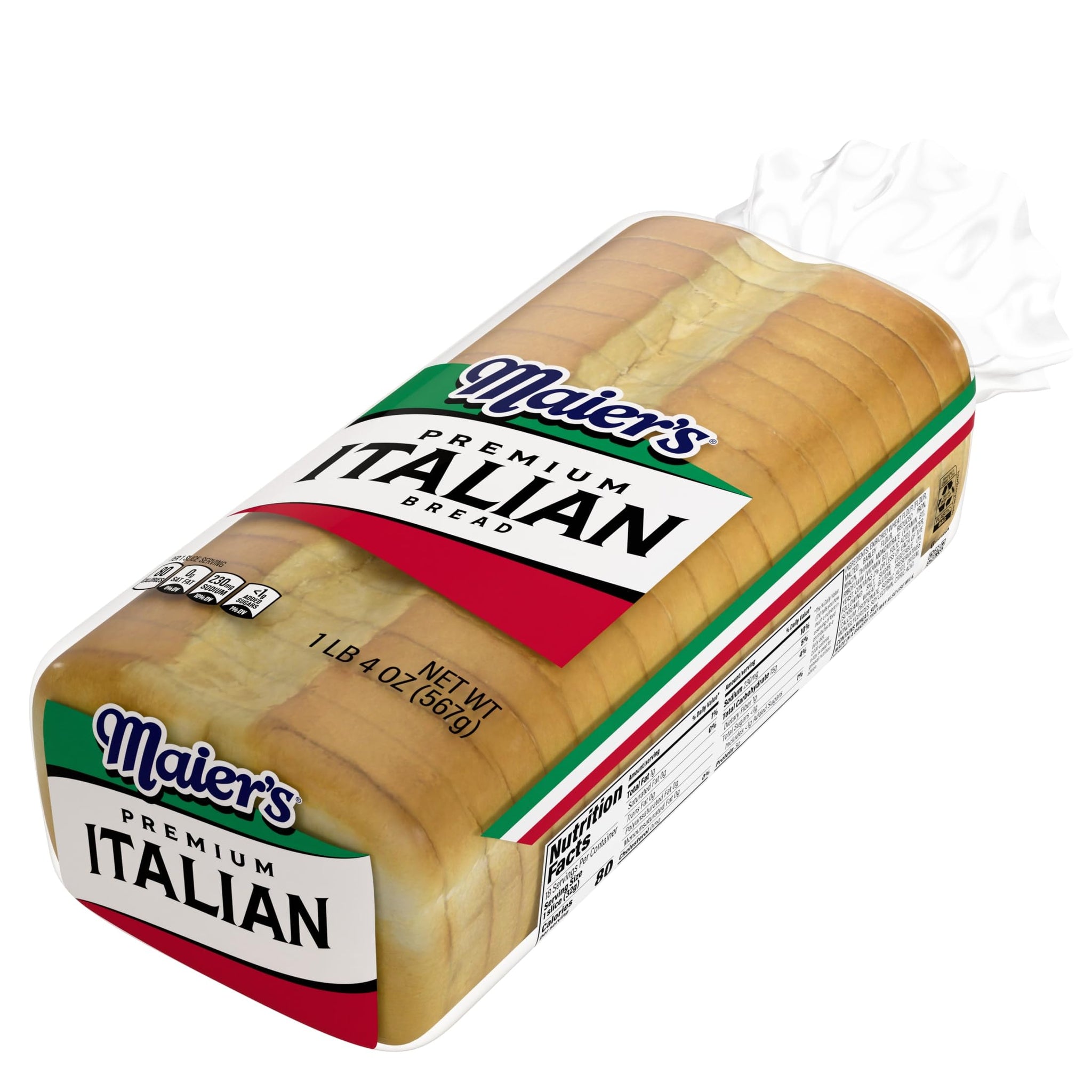 Maier's Premium Italian Bread, Bread with No High Fructose Corn Syrup, 20 Oz Loaf