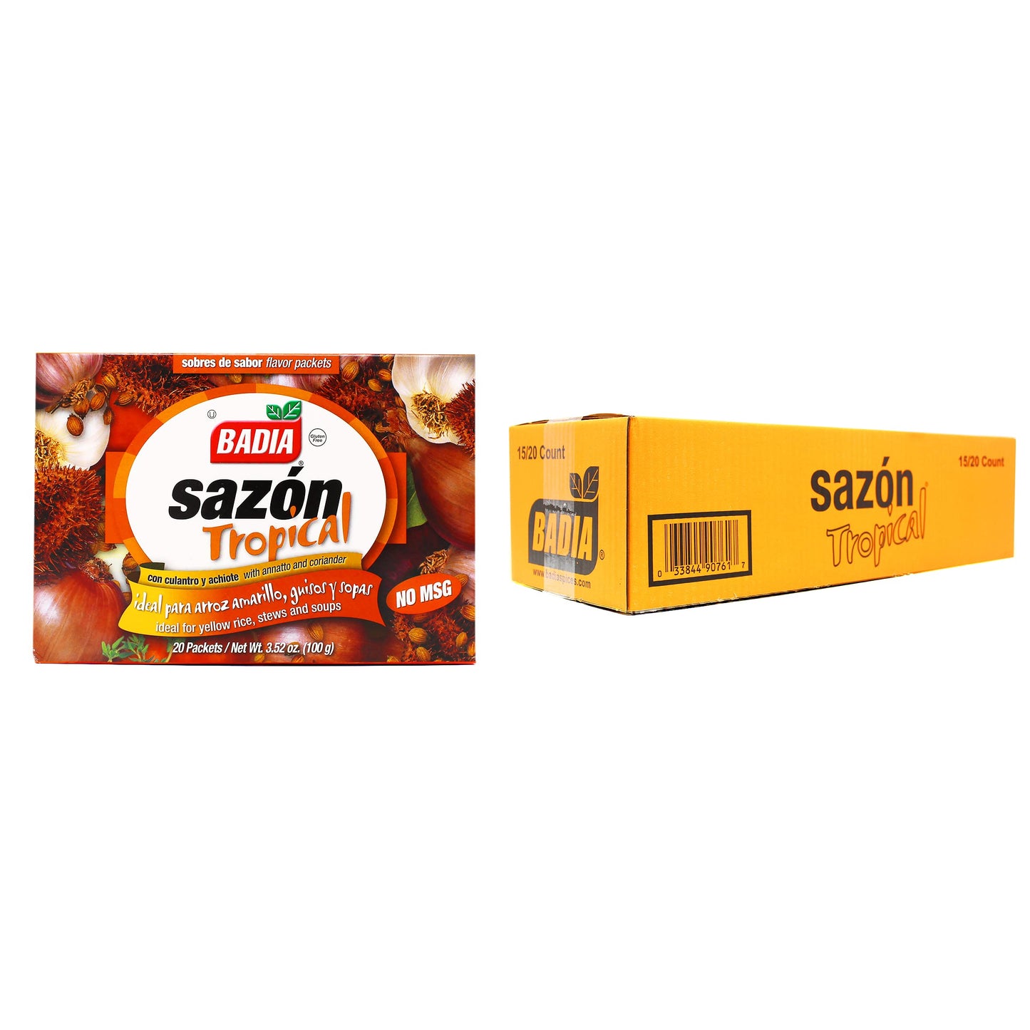 Badia Sazon Tropical with Annatto and Coriander, 3.52 Ounce (Pack of 15)