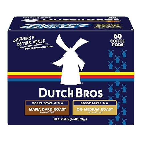 Dutch Bros® Medium and Dark Roast Coffee Variety Pack, 60 Count, Single Serve Coffee Pods for Keurig K-Cup Brewers