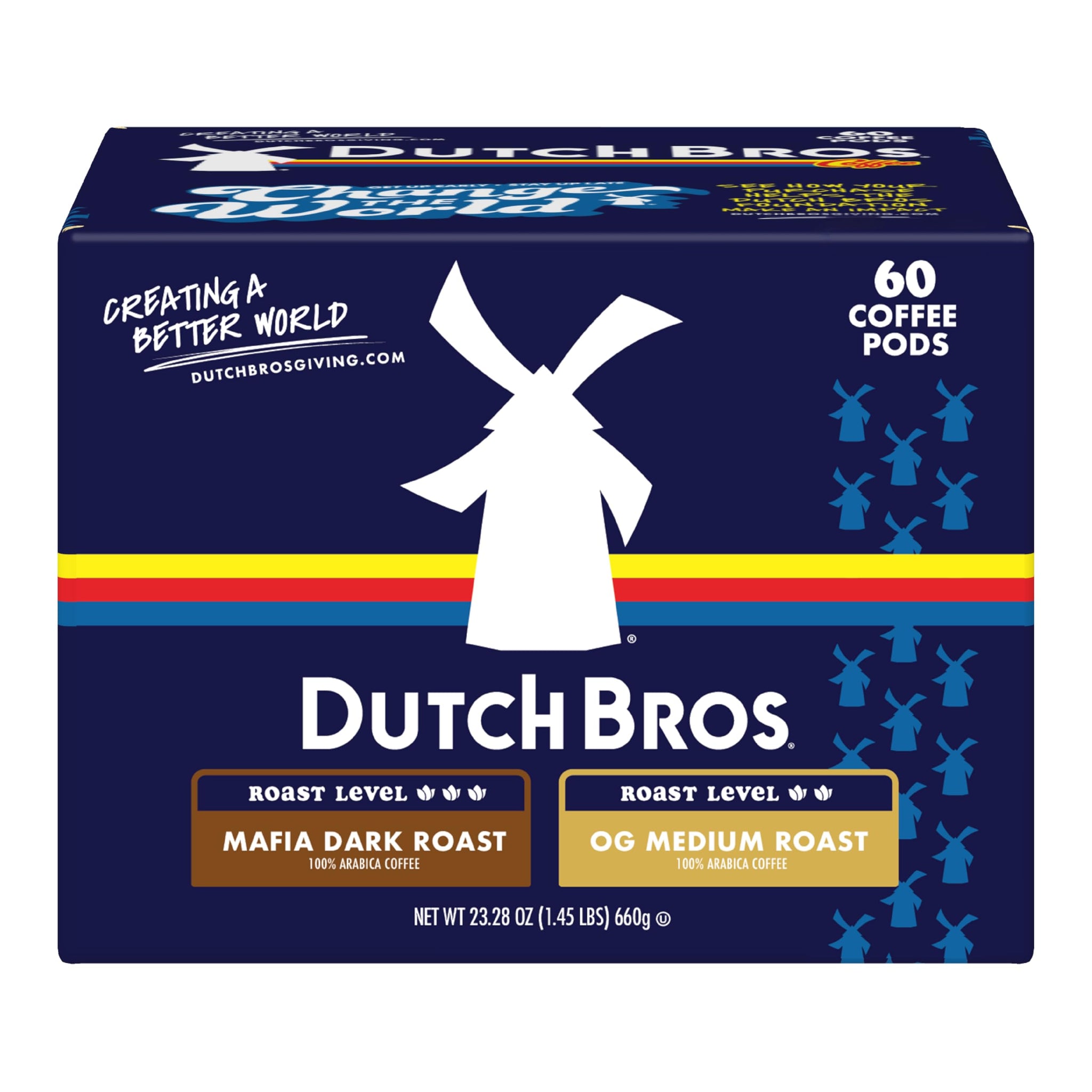 Dutch Bros® Medium and Dark Roast Coffee Variety Pack, 60 Count, Single Serve Coffee Pods for Keurig K-Cup Brewers
