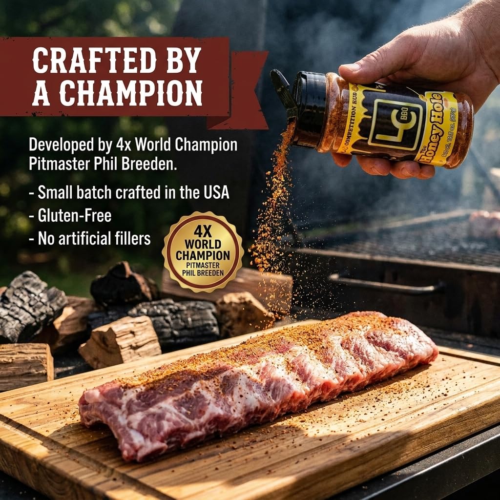 LC BBQ Ultimate Seasoning and Rub Bundle, 6 Pack Variety Set - Rawhide, Last Call, Honey Hole, Texas Hill Country, Fade To Black, Certified