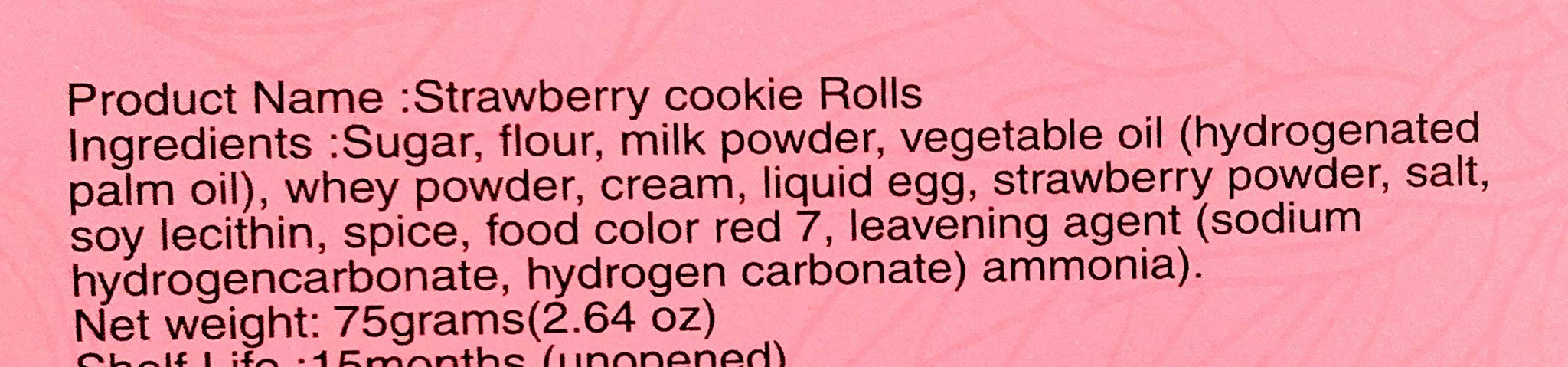 Toko Strawberry Cookie Rolls 2.64 Oz(2 Pack)