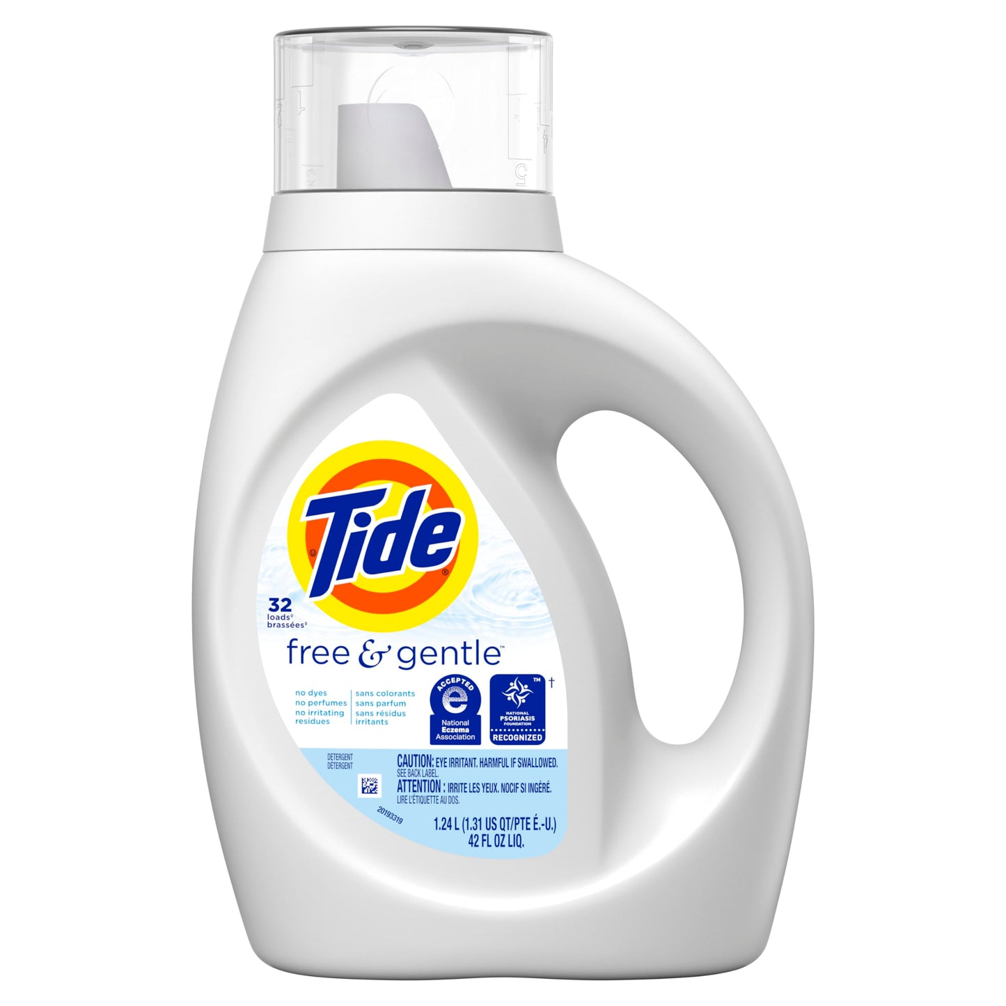 Free and Gentle Laundry Detergent, 32 Loads, 42 oz Bottle, 6/Carton