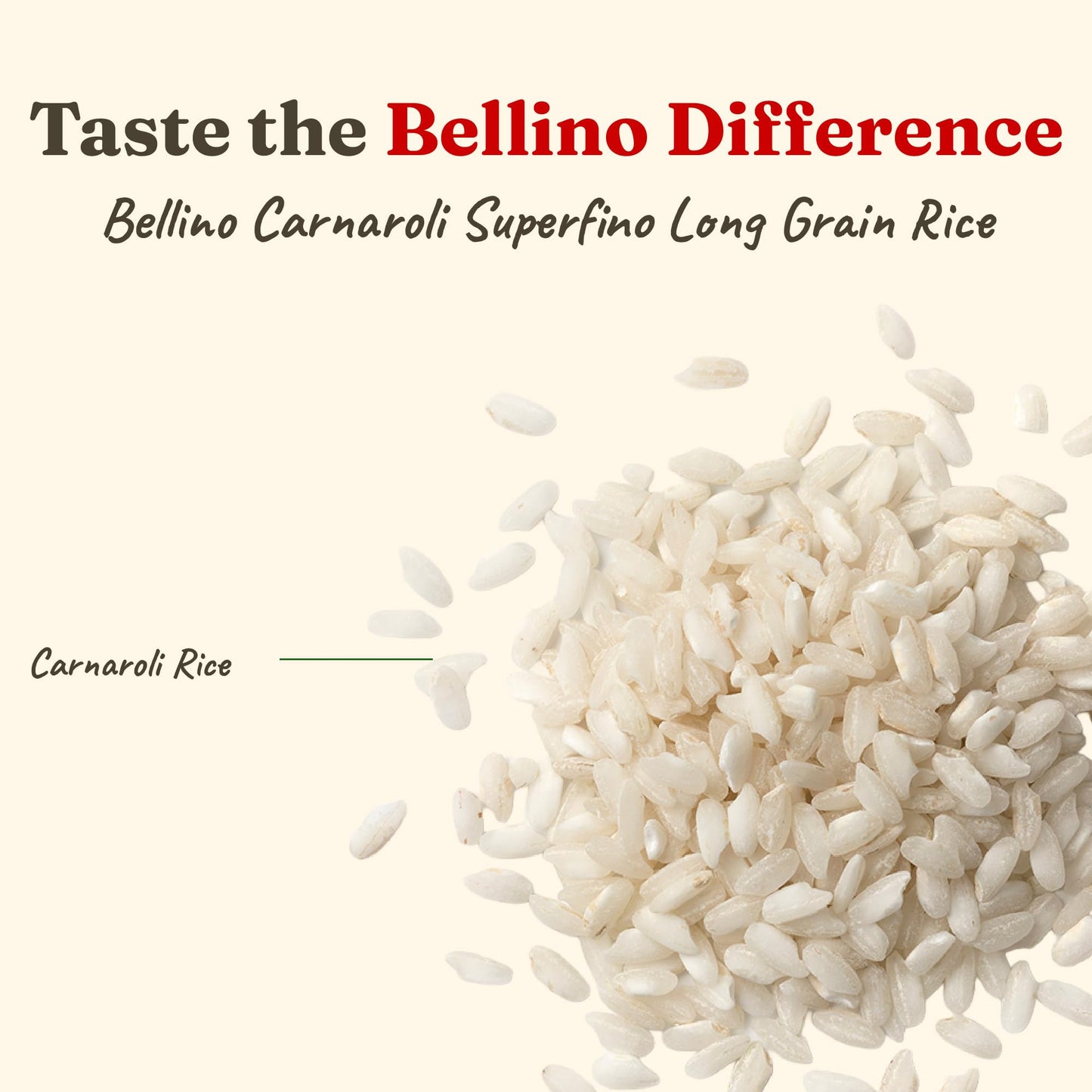 Bellino Carnaroli Superfino Long Grain White Rice, 16oz (Pack of 12) Creamy Italian Carnaroli Rice for Risotto, Paella, Arancini, Salad, Pudding - Non-GMO, Gluten-Free - Vacuum Sealed - Stays Al Dente