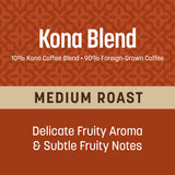 Don Francisco's Kona Blend Ground Coffee, Medium Roast - 100% Arabica Coffee, 18 oz Bag