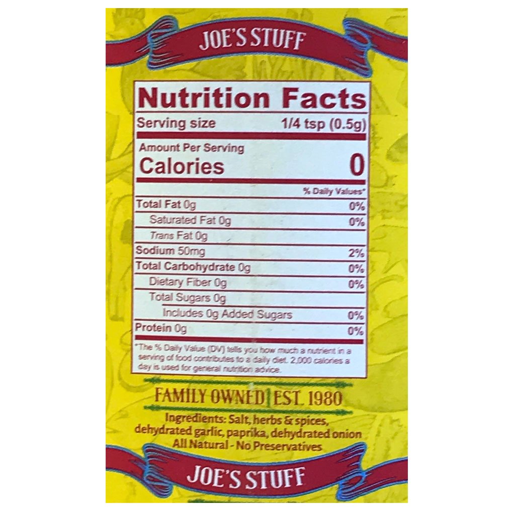 Joe's Stuff Original Blend Seasoning From New Orleans, 9 Oz