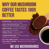 Grateful Earth Mushroom Coffee, Coconut Instant Coffee with Cinnamon, Turmeric, Lion’s Mane Mushrooms, L-Theanine, Chaga, Super Brain Blend, Energy