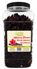 Dried Hibiscus Flower 1.5 lb | Flor De Jamaica & Dried Sorrel | Tea, Jamaican Sorrel Drink, Herbal Beverages | Resealable USA Packed Container |
