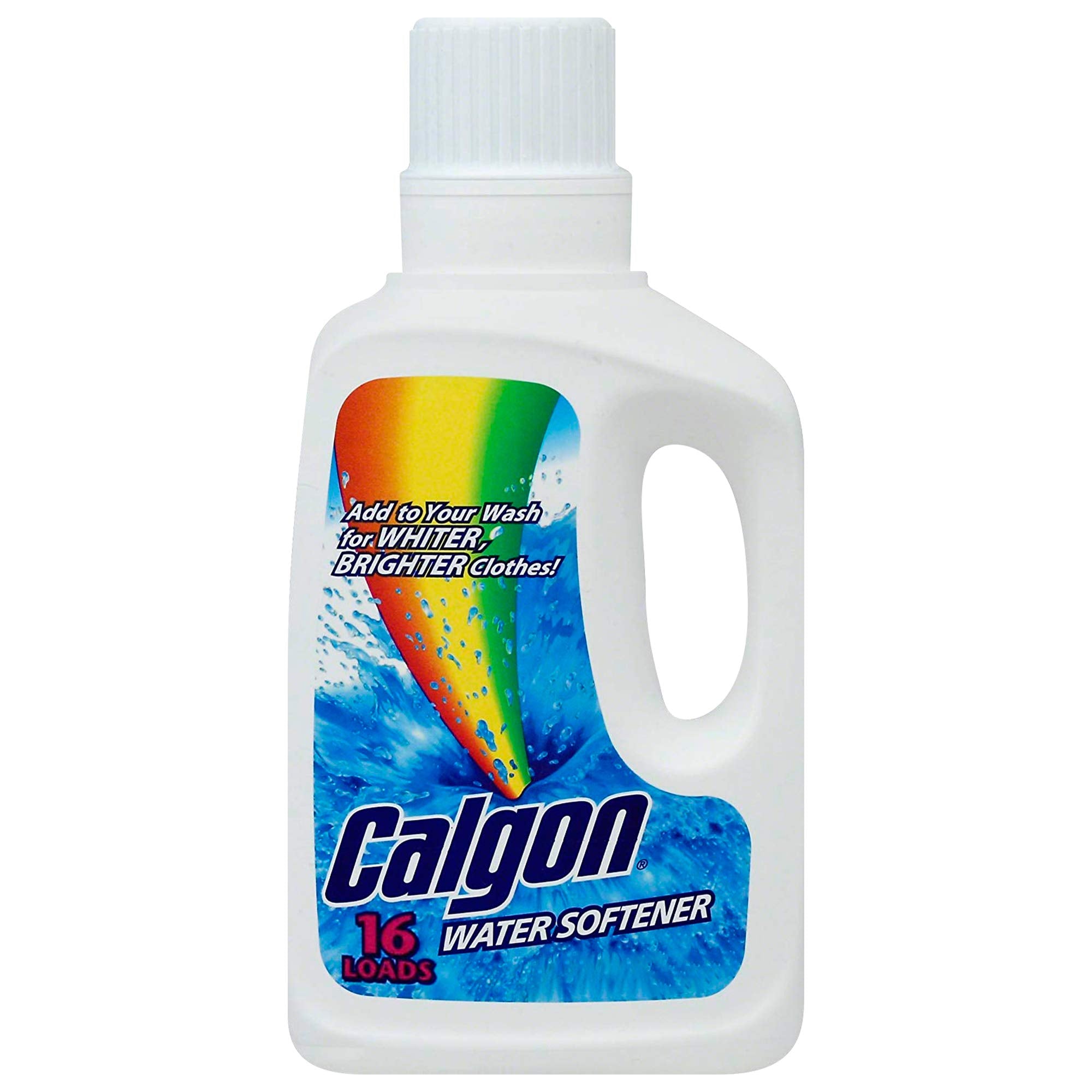 Calgon Liquid Water Softener, Brighter Clothes, Laundry Detergent Booster 32 Fl Oz (Pack of 2)